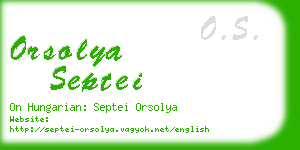 orsolya septei business card